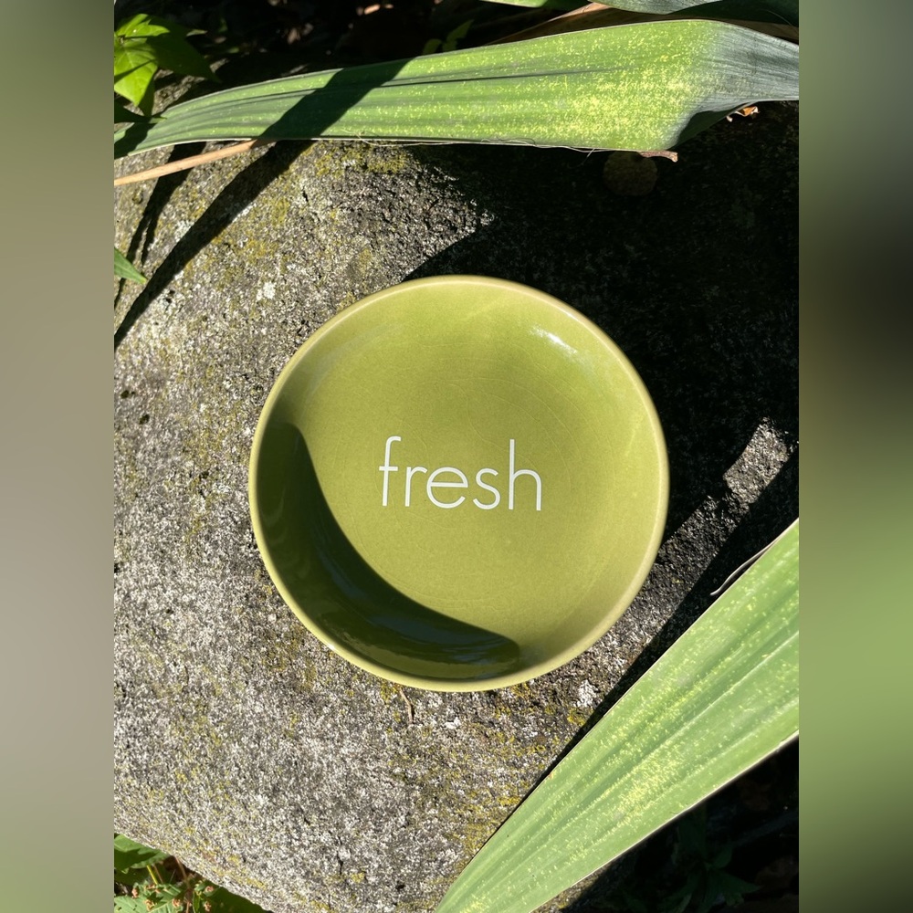 “Fresh” Olive Green Ceramic Dish